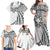 Hawaii And Philippines Family Matching Off Shoulder Maxi Dress and Hawaiian Shirt Kanaka Maoli With Tribal Sun Together White