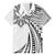 Hawaii And Philippines Family Matching Short Sleeve Bodycon Dress and Hawaiian Shirt Kanaka Maoli With Tribal Sun Together White