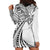 Hawaii And Philippines Hoodie Dress Kanaka Maoli With Tribal Sun Together White