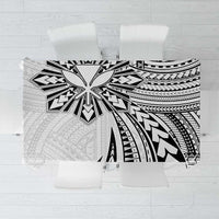 Hawaii And Philippines Tablecloth Kanaka Maoli With Tribal Sun Together White LT05 White - Polynesian Pride