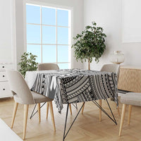 Hawaii And Philippines Tablecloth Kanaka Maoli With Tribal Sun Together White LT05 - Polynesian Pride