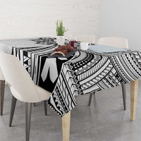 Hawaii And Philippines Tablecloth Kanaka Maoli With Tribal Sun Together White LT05 - Polynesian Pride