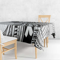 Hawaii And Philippines Tablecloth Kanaka Maoli With Tribal Sun Together White LT05 - Polynesian Pride