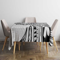 Hawaii And Philippines Tablecloth Kanaka Maoli With Tribal Sun Together White LT05 - Polynesian Pride