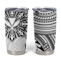 Hawaii And Philippines Tumbler Cup Kanaka Maoli With Tribal Sun Together White LT05 White - Polynesian Pride