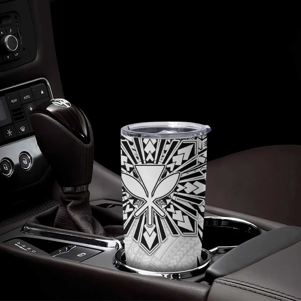Hawaii And Philippines Tumbler Cup Kanaka Maoli With Tribal Sun Together White LT05 - Polynesian Pride