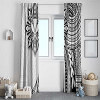 Hawaii And Philippines Window Curtain Kanaka Maoli With Tribal Sun Together White LT05 - Polynesian Pride