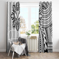 Hawaii And Philippines Window Curtain Kanaka Maoli With Tribal Sun Together White LT05 - Polynesian Pride