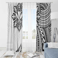 Hawaii And Philippines Window Curtain Kanaka Maoli With Tribal Sun Together White LT05 - Polynesian Pride