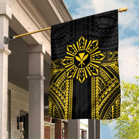 Hawaii And Philippines Together Garden Flag Polynesian Pattern With Filipino Barong Gold LT05 House Flag Gold - Polynesian Pride