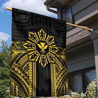 Hawaii And Philippines Together Garden Flag Polynesian Pattern With Filipino Barong Gold LT05 - Polynesian Pride