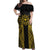 Hawaii And Philippines Together Off Shoulder Maxi Dress Polynesian Pattern With Filipino Barong Gold