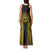 Hawaii And Philippines Together Tank Maxi Dress Polynesian Pattern With Filipino Barong Gold