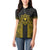 Hawaii And Philippines Together Women Polo Shirt Polynesian Pattern With Filipino Barong Gold