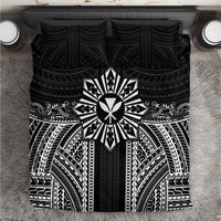 Hawaii And Philippines Together Bedding Set Polynesian Pattern With Filipino Barong Black LT05 Black - Polynesian Pride