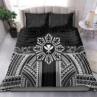 Hawaii And Philippines Together Bedding Set Polynesian Pattern With Filipino Barong Black LT05 - Polynesian Pride
