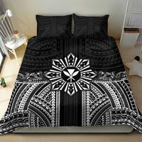 Hawaii And Philippines Together Bedding Set Polynesian Pattern With Filipino Barong Black LT05 - Polynesian Pride