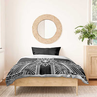 Hawaii And Philippines Together Bedding Set Polynesian Pattern With Filipino Barong Black LT05 - Polynesian Pride