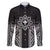 Hawaii And Philippines Together Family Matching Puletasi and Hawaiian Shirt Polynesian Pattern With Filipino Barong Black