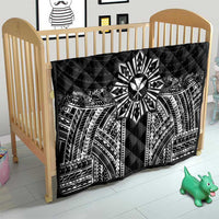 Hawaii And Philippines Together Quilt Polynesian Pattern With Filipino Barong Black LT05 - Polynesian Pride
