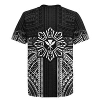 Hawaii And Philippines Together Rugby Jersey Polynesian Pattern With Filipino Barong Black LT05 - Polynesian Pride