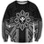 Hawaii And Philippines Together Sweatshirt Polynesian Pattern With Filipino Barong Black