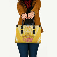 Anastasis College Leather Bag Tonga Ngatu Pattern LT05 - Polynesian Pride