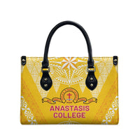 Anastasis College Leather Bag Tonga Ngatu Pattern LT05 - Polynesian Pride
