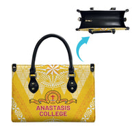 Anastasis College Leather Bag Tonga Ngatu Pattern LT05 - Polynesian Pride