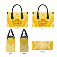 Anastasis College Leather Bag Tonga Ngatu Pattern LT05 - Polynesian Pride
