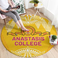 Anastasis College Round Carpet Tonga Ngatu Pattern LT05 - Polynesian Pride