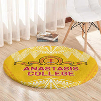 Anastasis College Round Carpet Tonga Ngatu Pattern LT05 - Polynesian Pride