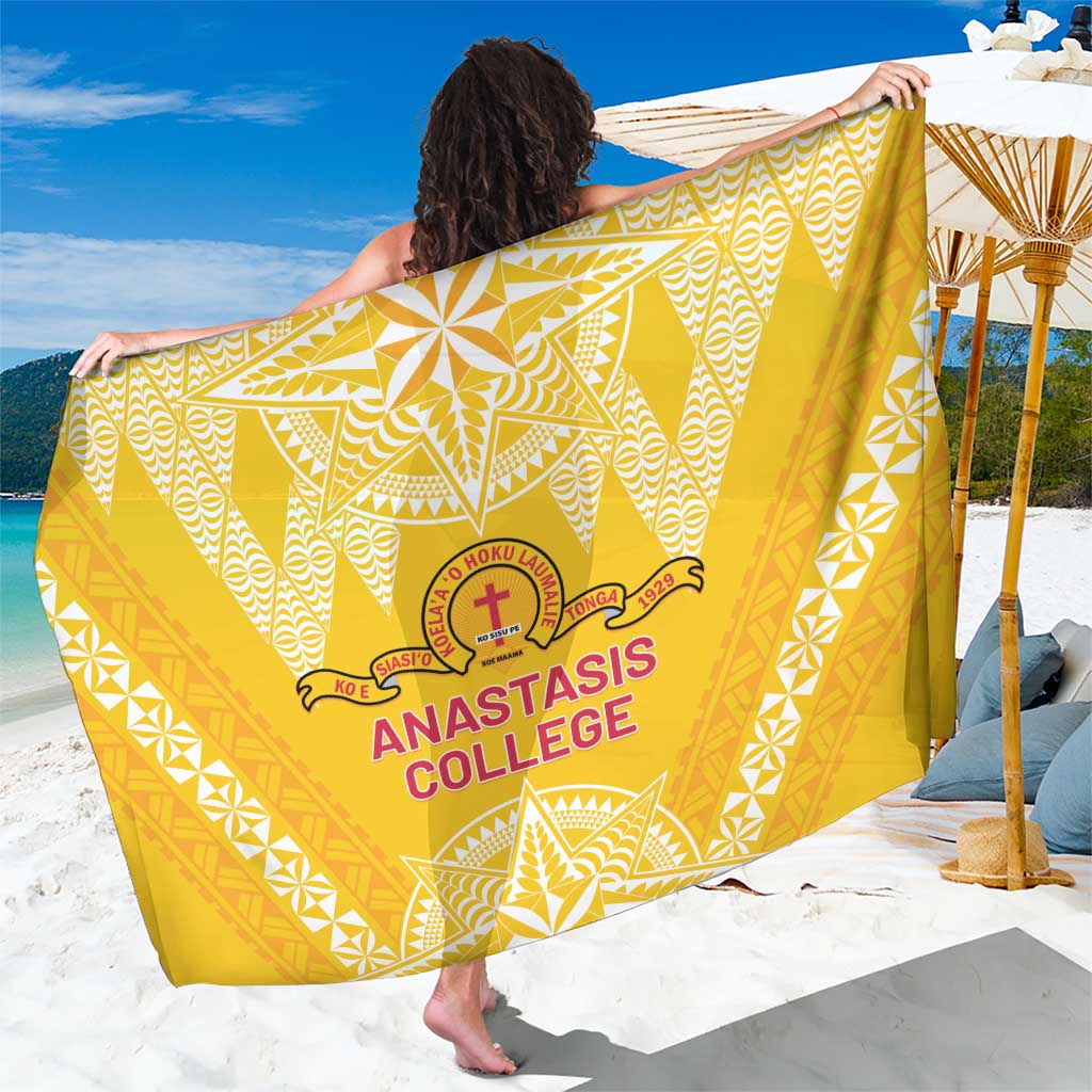 Anastasis College Sarong Tonga Ngatu Pattern LT05 One Size 44 x 66 inches Yellow - Polynesian Pride