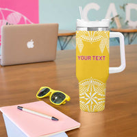 Personalised Anastasis College Tumbler With Handle Tonga Ngatu Pattern LT05 - Polynesian Pride