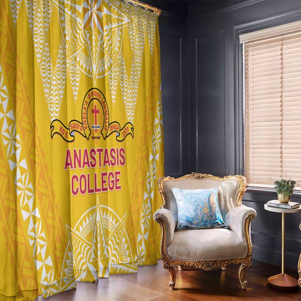 Anastasis College Window Curtain Tonga Ngatu Pattern LT05 - Polynesian Pride