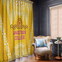 Anastasis College Window Curtain Tonga Ngatu Pattern LT05 - Polynesian Pride