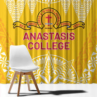 Anastasis College Window Curtain Tonga Ngatu Pattern LT05 - Polynesian Pride