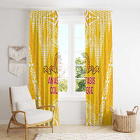 Anastasis College Window Curtain Tonga Ngatu Pattern LT05 - Polynesian Pride
