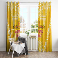 Anastasis College Window Curtain Tonga Ngatu Pattern LT05 - Polynesian Pride