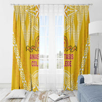 Anastasis College Window Curtain Tonga Ngatu Pattern LT05 - Polynesian Pride