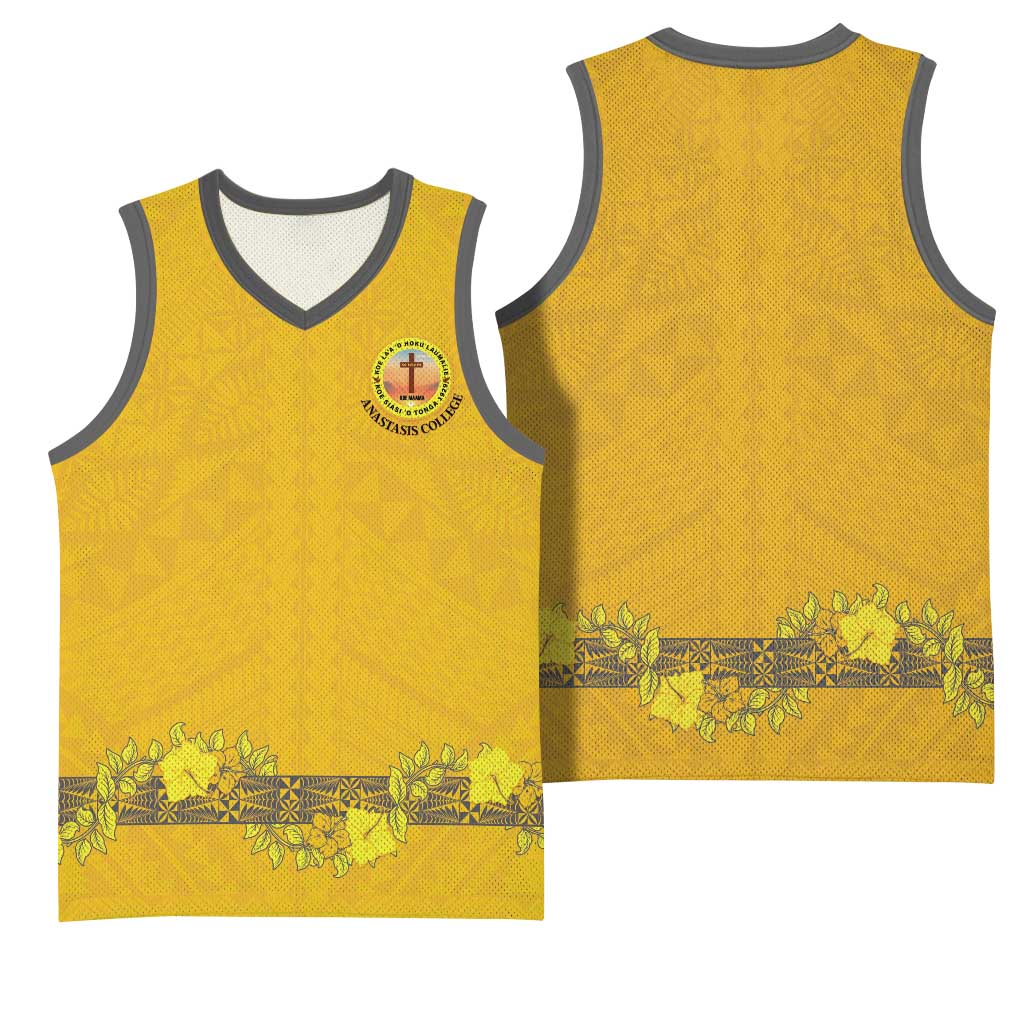 Tonga Anastasis College Basketball Jersey Tongan Ngatu Kupesi Pattern LT05 - Polynesian Pride