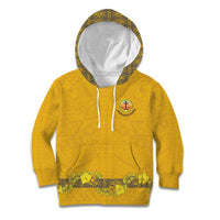 Tonga Anastasis College Kid Hoodie Tongan Ngatu Kupesi Pattern LT05 Hoodie Yellow - Polynesian Pride