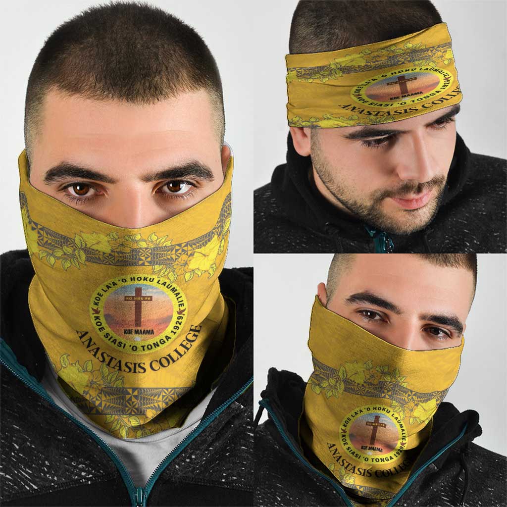 Tonga Anastasis College Neck Gaiter Tongan Ngatu Kupesi Pattern LT05 - Polynesian Pride