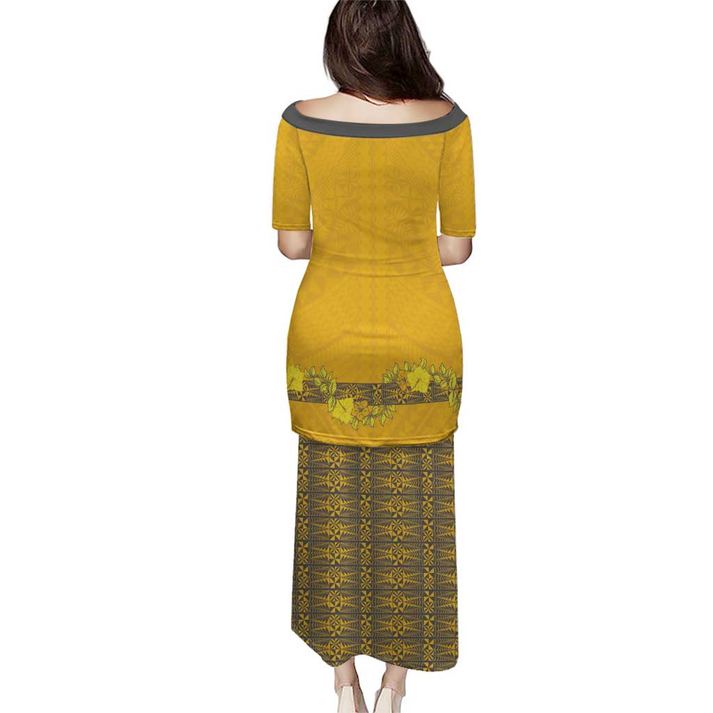 Tonga Anastasis College Puletasi Tongan Ngatu Kupesi Pattern LT05 - Polynesian Pride