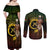 Personalised Vanuatu Custom Chiefs Day Couples Matching Off Shoulder Maxi Dress and Long Sleeve Button Shirt Pig Tusk Simple Style LT05 - Polynesian Pride