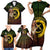 Personalised Vanuatu Custom Chiefs Day Family Matching Short Sleeve Bodycon Dress and Hawaiian Shirt Pig Tusk Simple Style LT05 - Polynesian Pride