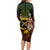 Personalised Vanuatu Custom Chiefs Day Long Sleeve Bodycon Dress Pig Tusk Simple Style LT05 - Polynesian Pride