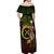 Personalised Vanuatu Custom Chiefs Day Off Shoulder Maxi Dress Pig Tusk Simple Style LT05 - Polynesian Pride