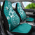 Cook Islands Car Seat Cover Teal Hibiscus And Stars