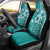 Cook Islands Car Seat Cover Teal Hibiscus And Stars